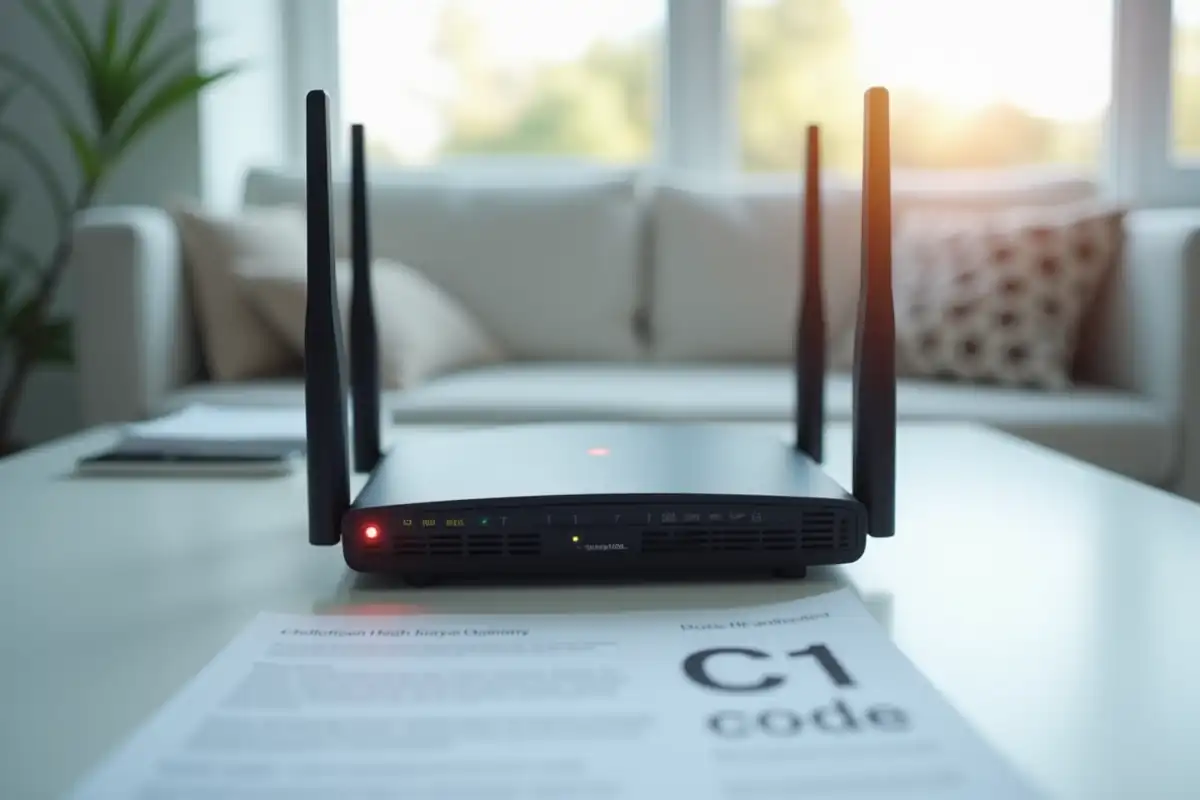 routeur fibre moderne lumières led